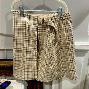 Plaid Tan sequence Skirt